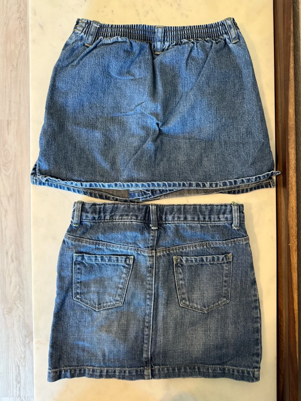 Gymboree Blue Denim Girls' Skirt with Colorful Button Embellishments